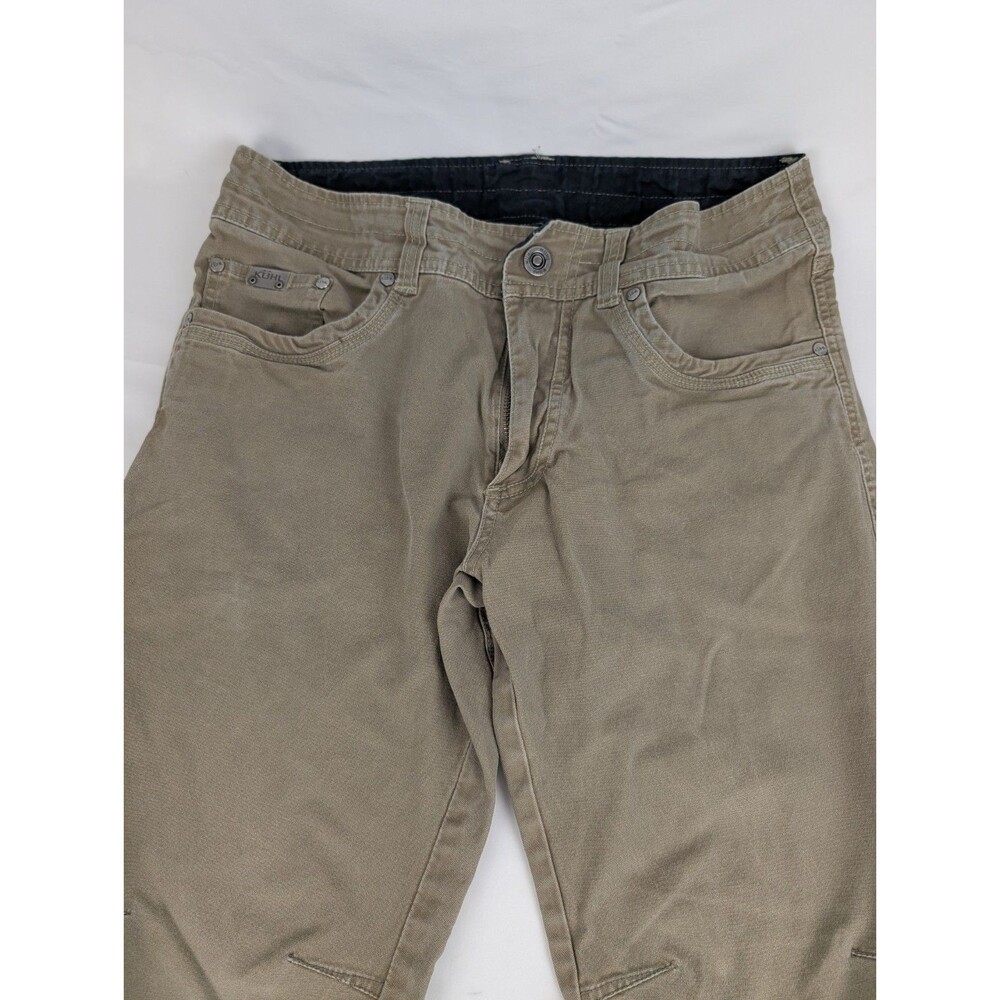 Men's 32x30 Kuhl Kanvus Klassik Jean Chino Gray Hiking Casual Pant Canvas Brown - Picture 3 of 10